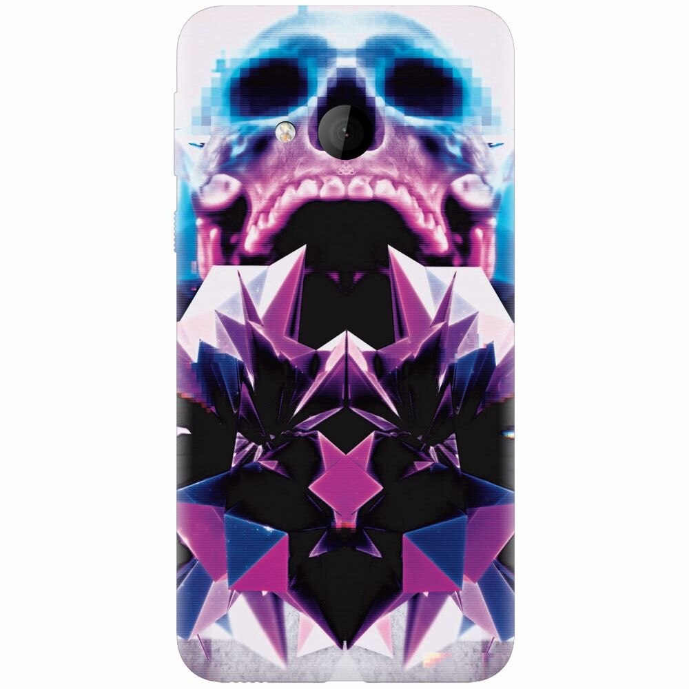Husa silicon pentru Htc U play, Abstract Framed Skull