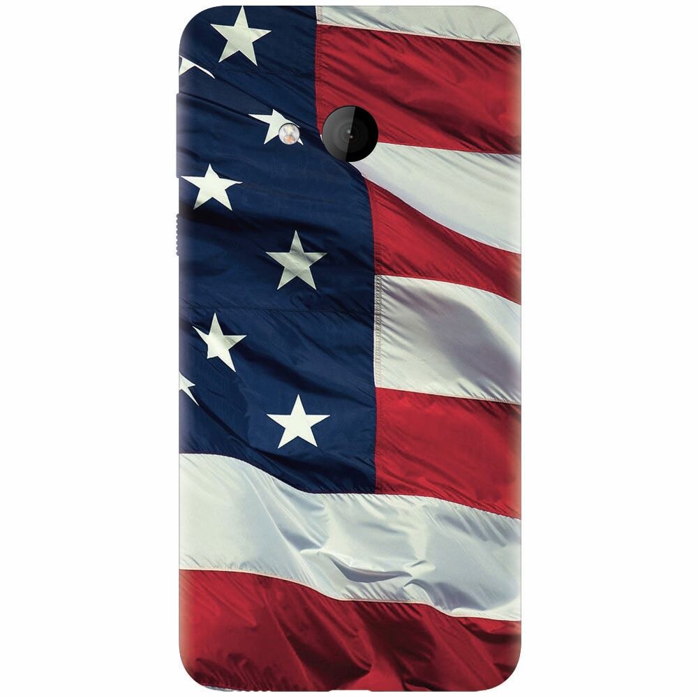 Husa silicon pentru Htc U play, American Flag Illustration