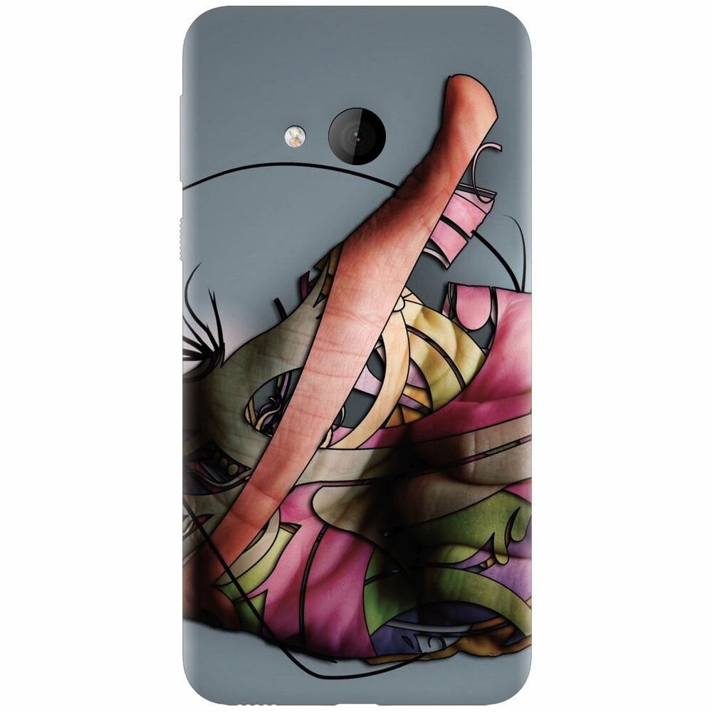 Husa silicon pentru Htc U play, Abstract Minimalistic Hands