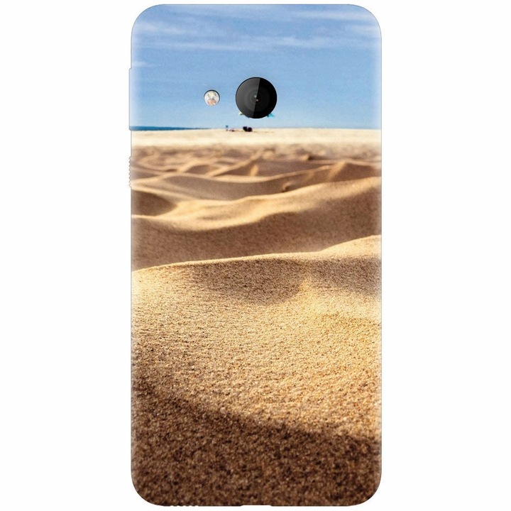 Husa din silicon compatibila cu Htc U play, Beach Sand Closeup Holiday