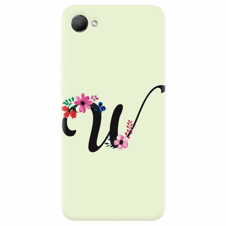 Силиконов кейс съвместим с Htc Desire 12, буква W