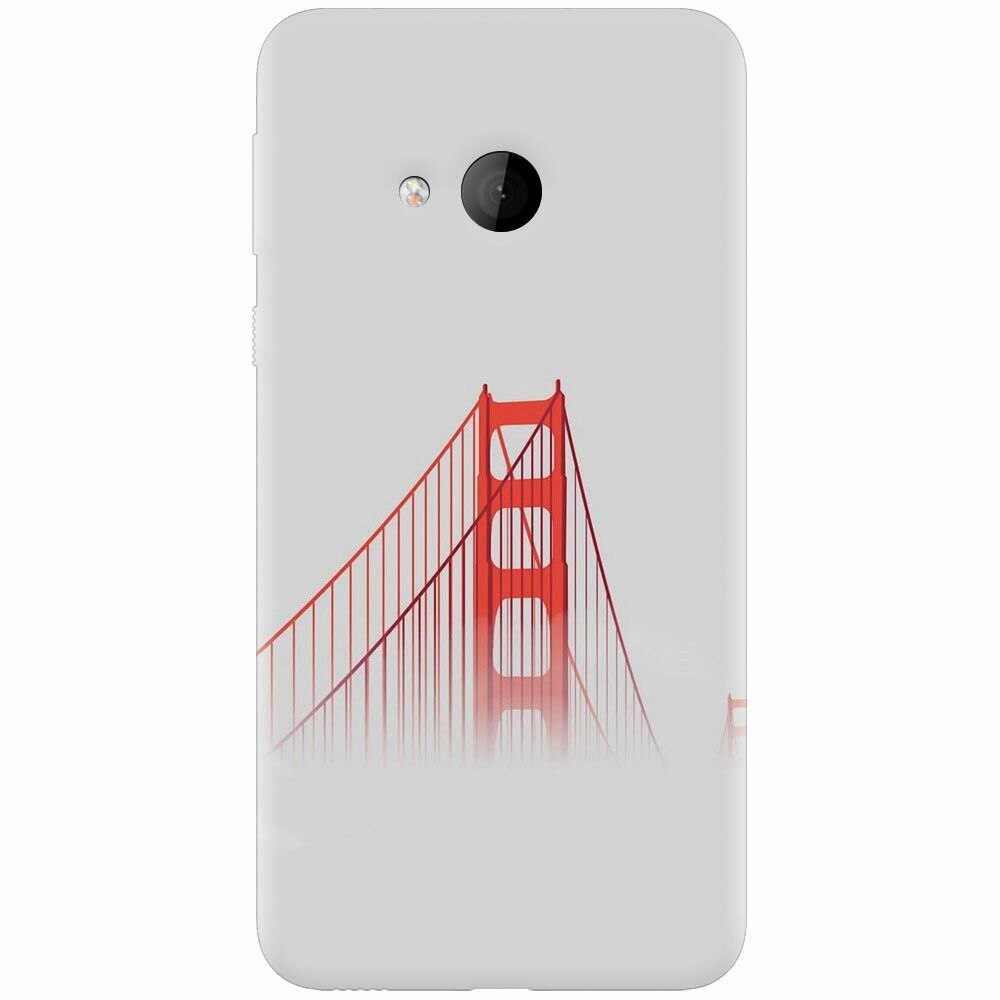 Husa silicon pentru Htc U play, Red Bridge In Clouds