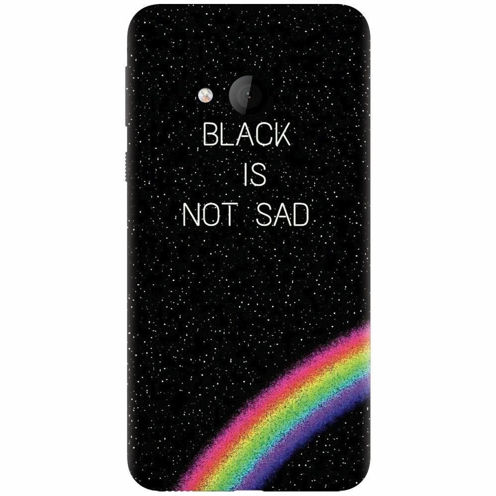 Husa silicon pentru Htc U play, Black Is Not Sad