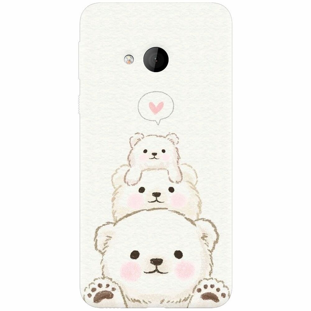 Husa silicon pentru Htc U play, Bear Family