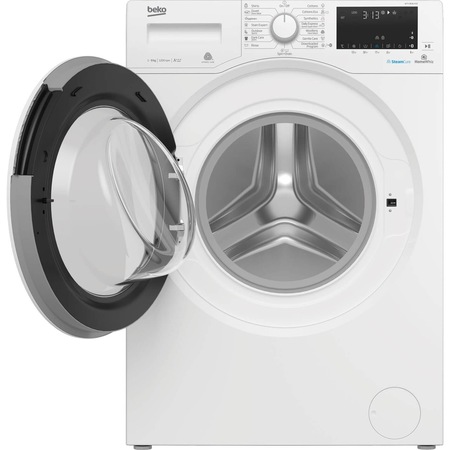 Masina de spalat rufe Beko WTV9636XS0, 9 kg, 1200 RPM, Clasa A+++, HomeWhiz, conectare Bluetooth, SteamCure, AddGarment, Motor ProSmart Inverter, 60 cm, Alb