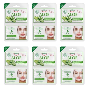 Pachet 6xmasca fata purifiere cu Aloe Equilibra Pachet 6xmasca fata purifiere cu Aloe Equilibra