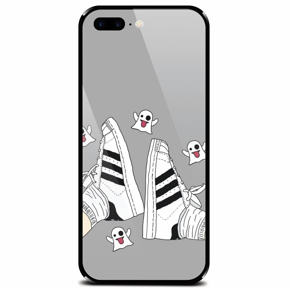 Husa din sticla securizata pentru Apple iPhone 7 Plus, Little Phantoms