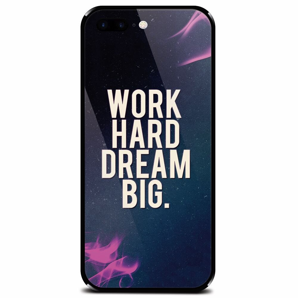 Husa din sticla securizata pentru Apple iPhone 7 Plus, Dream Big