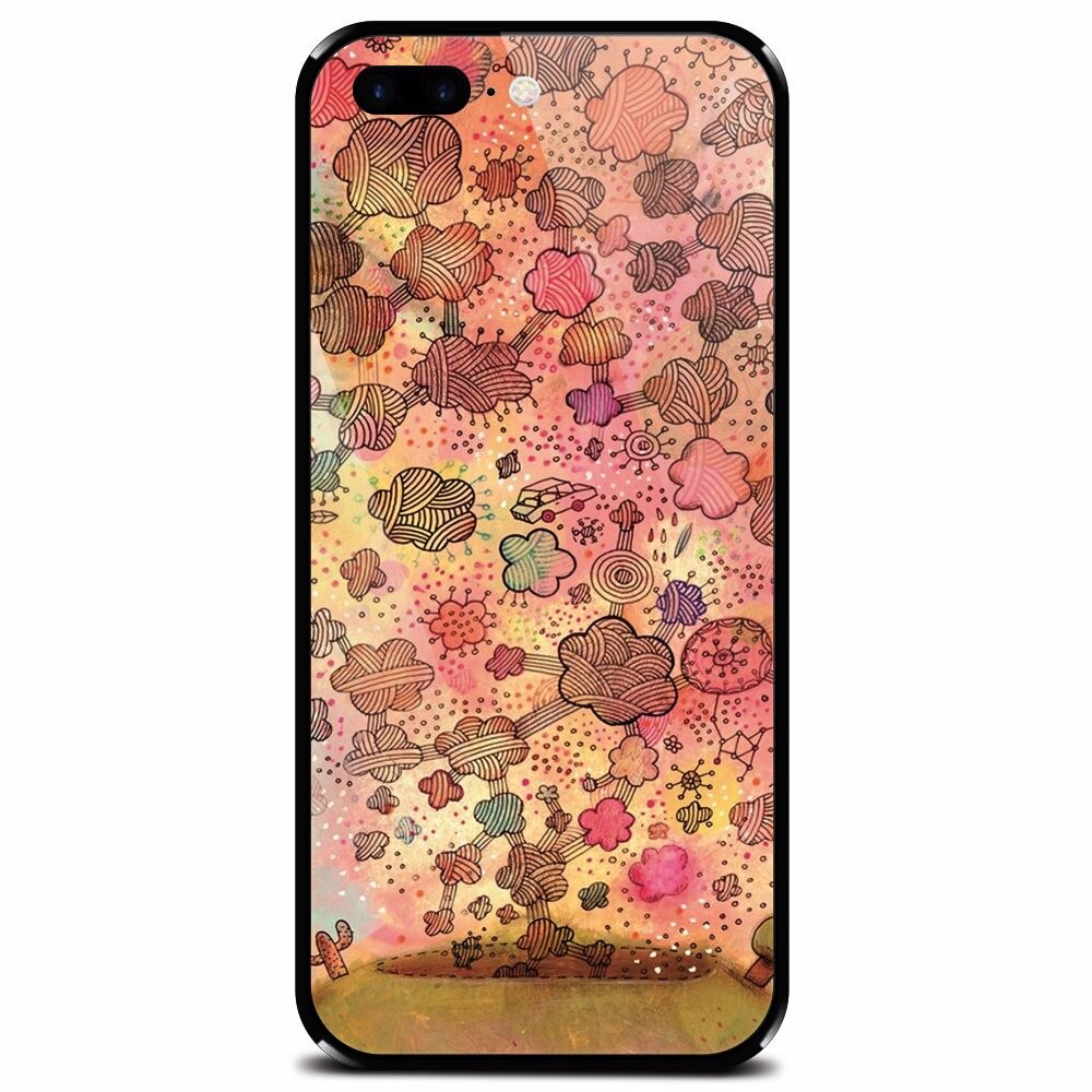 Husa din sticla securizata pentru Apple iPhone 7 Plus, Girly X