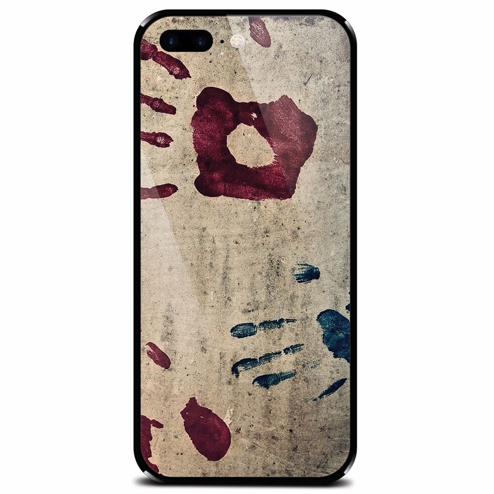 Husa din sticla securizata pentru Apple iPhone 7 Plus, Handprints