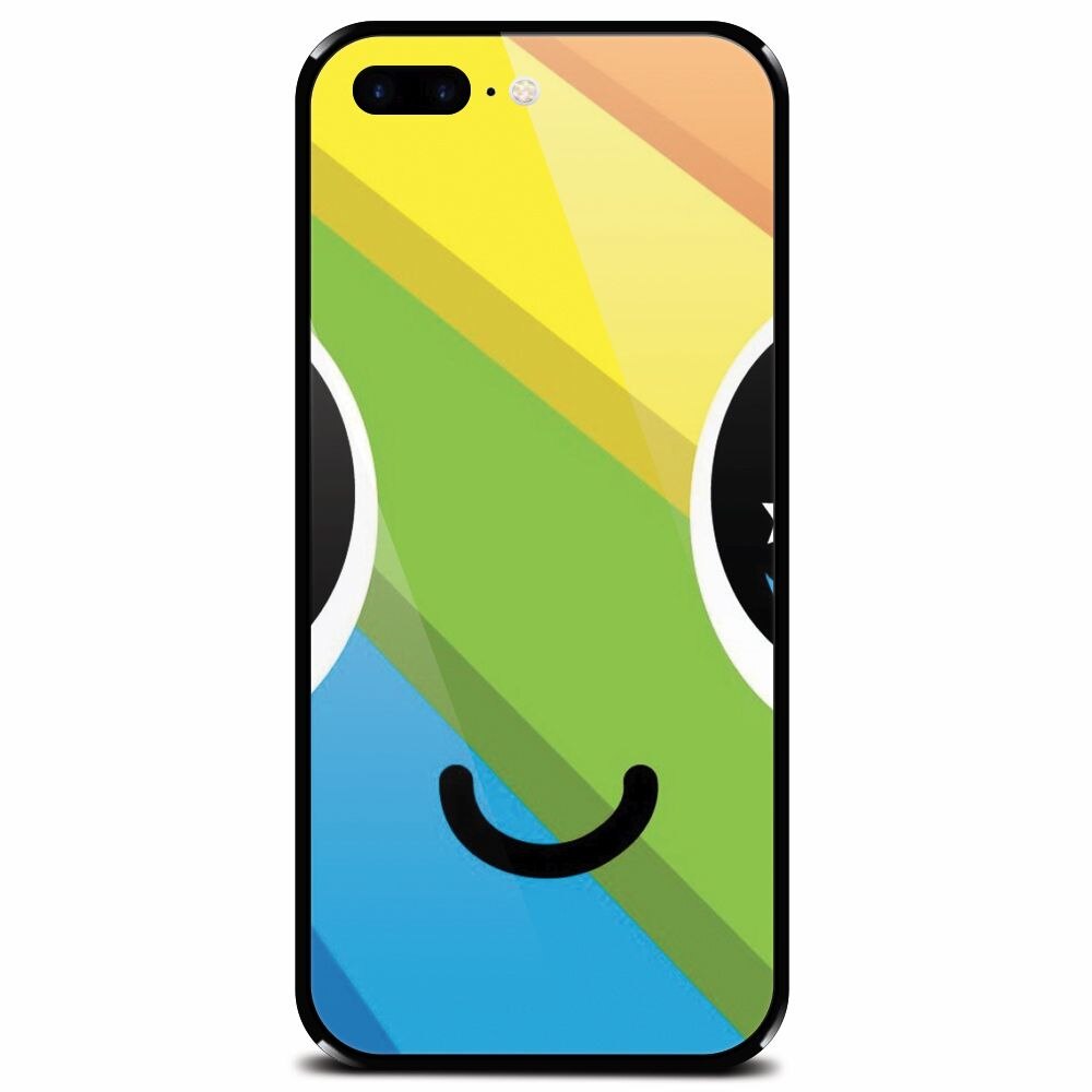 Husa din sticla securizata pentru Apple iPhone 8 Plus, Happy Face