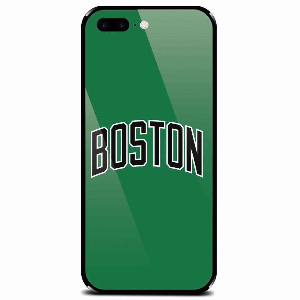 Husa din sticla securizata pentru Apple iPhone 7 Plus, NBA Boston Celtics