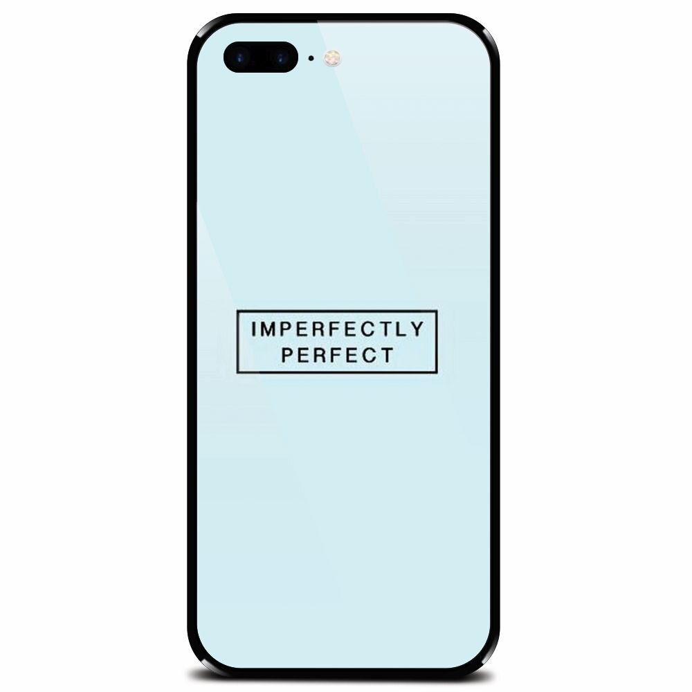 Husa din sticla securizata pentru Apple iPhone 8 Plus, Imperfectly Perfect