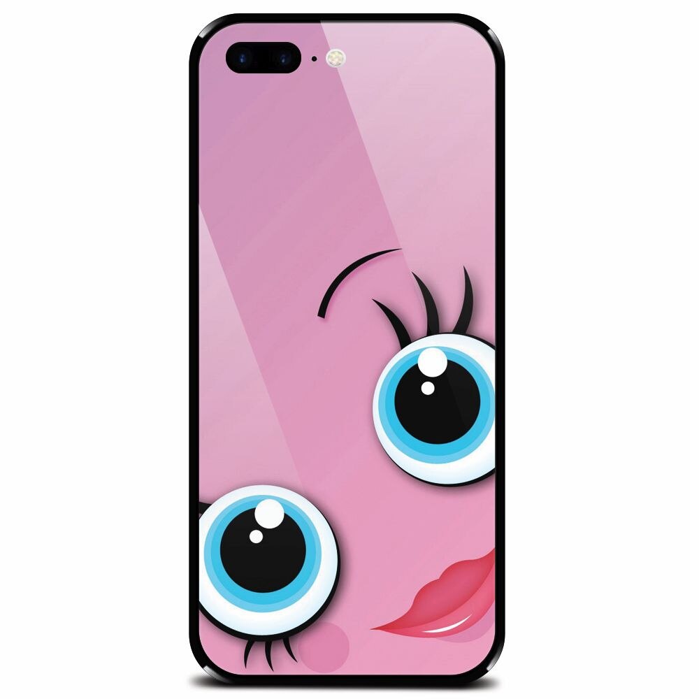 Husa din sticla securizata pentru Apple iPhone 7 Plus, Girly Cute