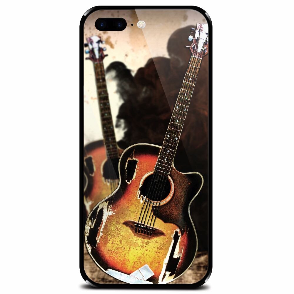 Husa din sticla securizata pentru Apple iPhone 7 Plus, Hardcore Rock