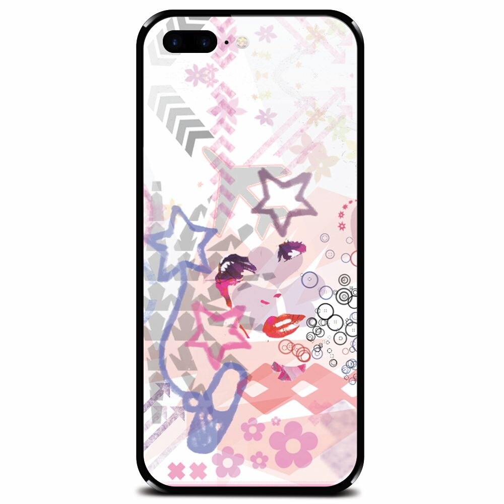 Husa din sticla securizata pentru Apple iPhone 7 Plus, Girly Like