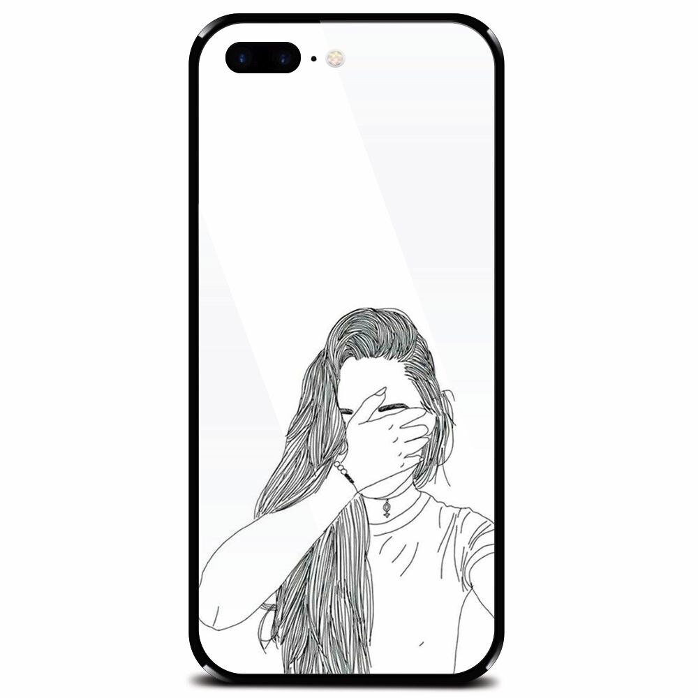 Husa din sticla securizata pentru Apple iPhone 7 Plus, Dont Look