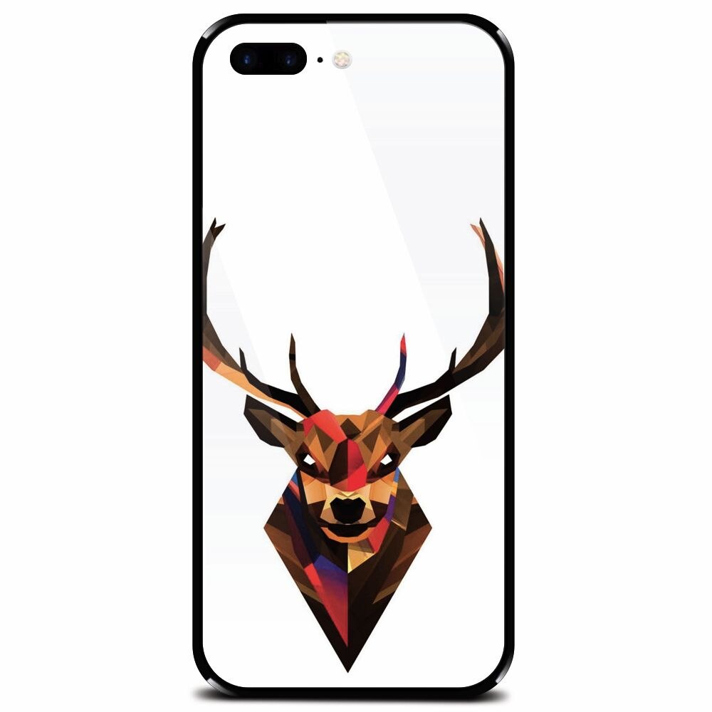 Husa din sticla securizata pentru Apple iPhone 7 Plus, Geometric Tibetan Antelope