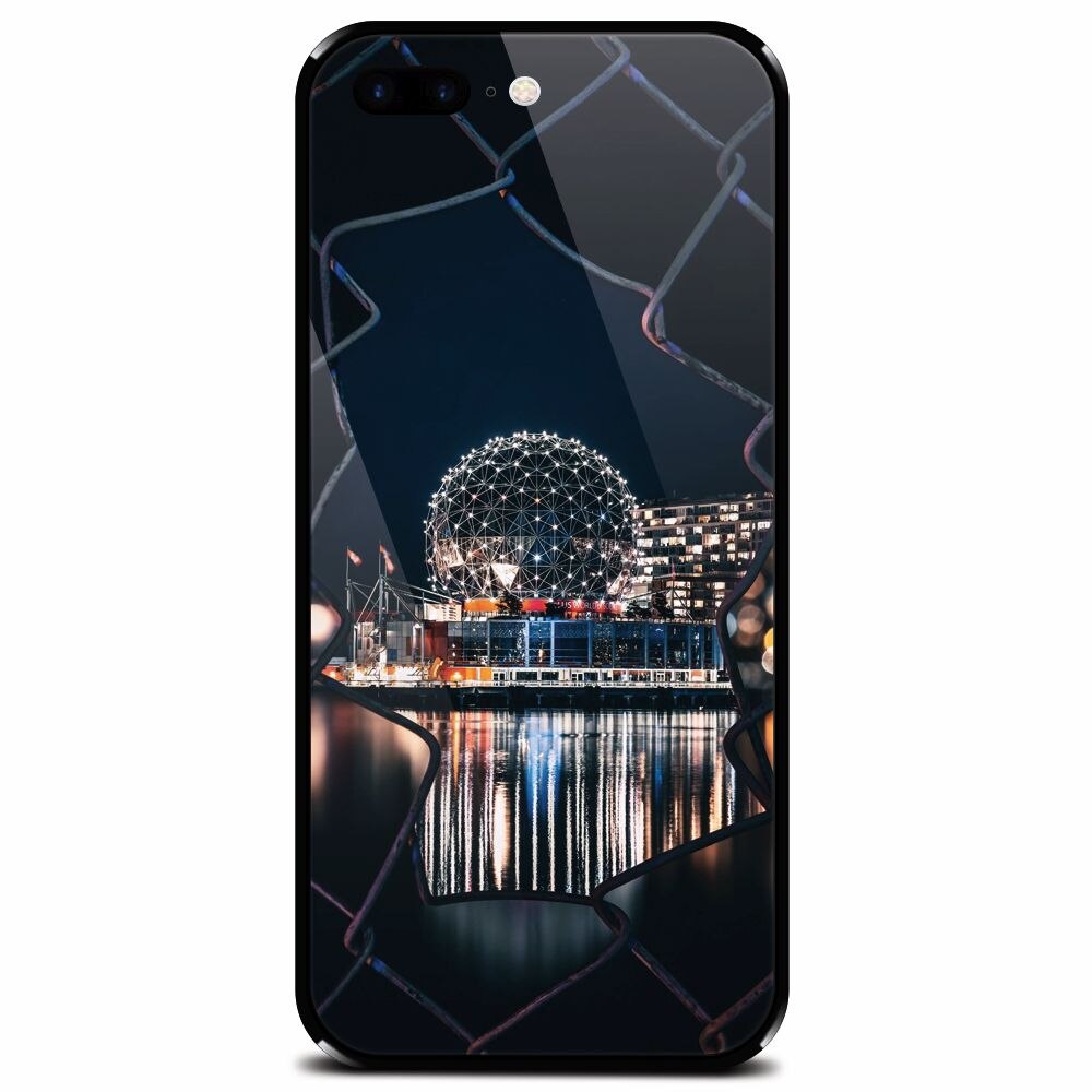 Husa din sticla securizata pentru Apple iPhone 7 Plus, Abstract Architectural Design