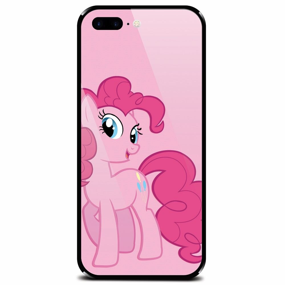 Husa din sticla securizata pentru Apple iPhone 8 Plus, Pinkie Pie