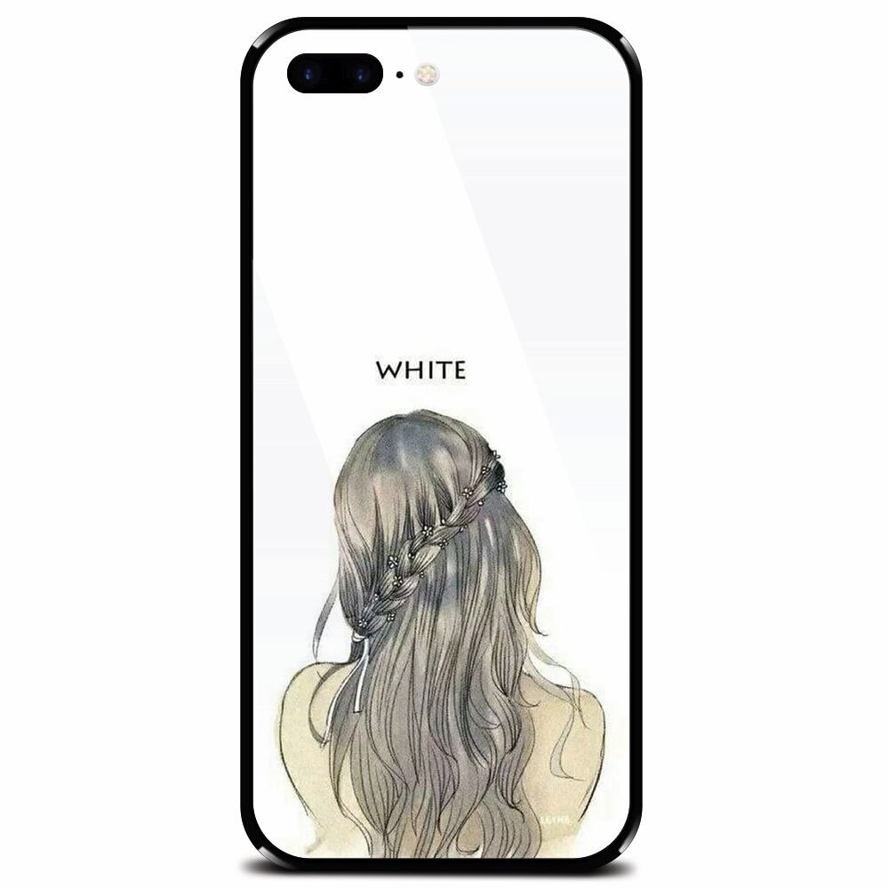 Husa din sticla securizata pentru Apple iPhone 7 Plus, White