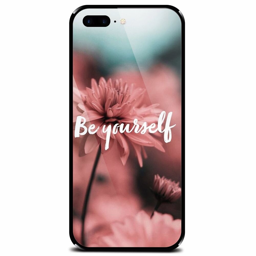 Husa din sticla securizata pentru Apple iPhone 7 Plus, Be Yourself