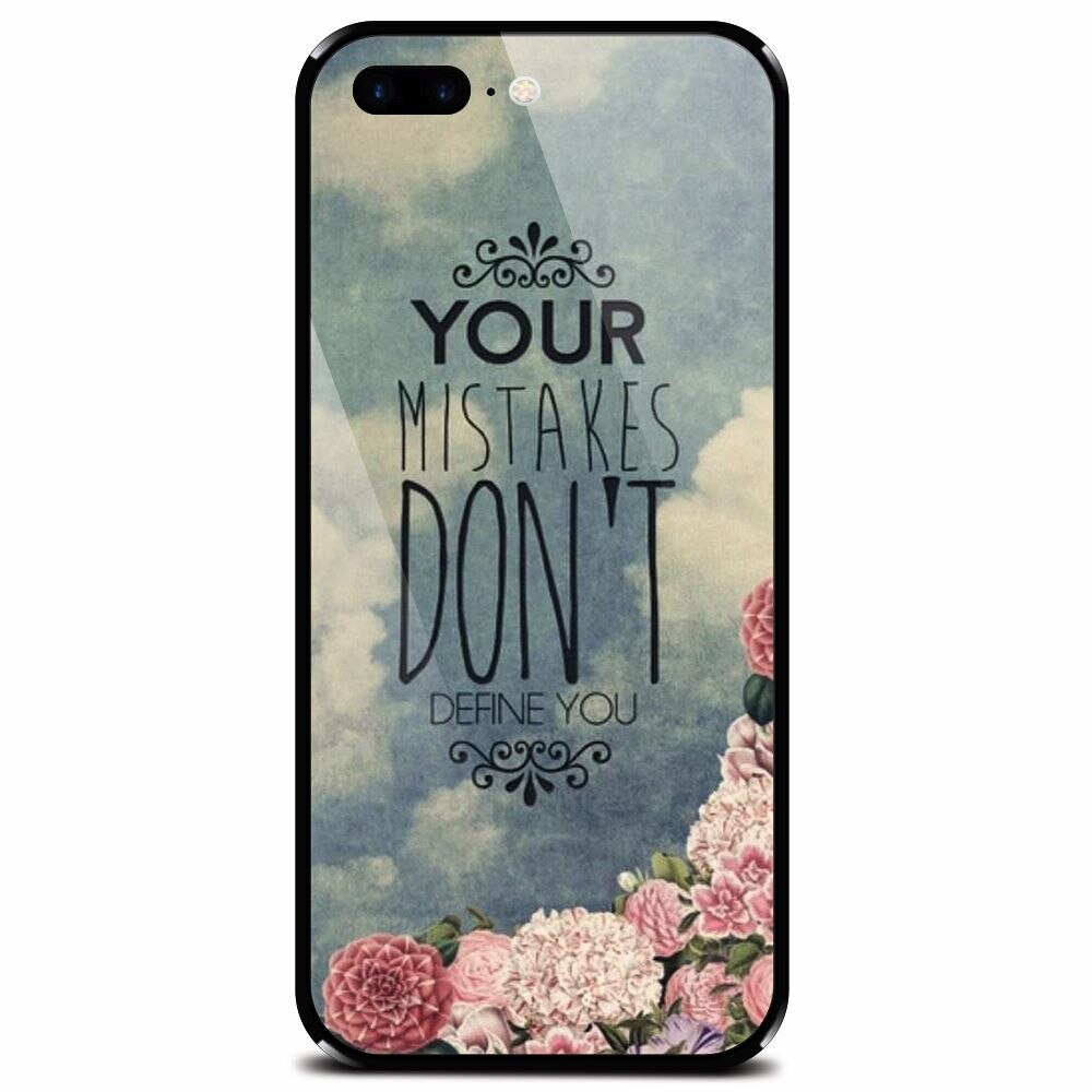 Husa din sticla securizata pentru Apple iPhone 7 Plus, Your Mistakes Dont Define You
