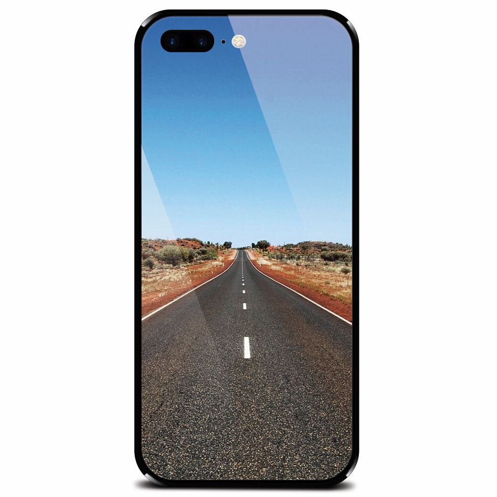 Husa din sticla securizata pentru Apple iPhone 7 Plus, Road To Future