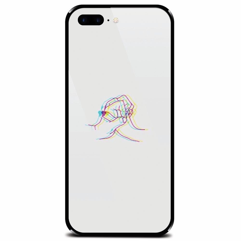 Husa din sticla securizata pentru Apple iPhone 7 Plus, With Love