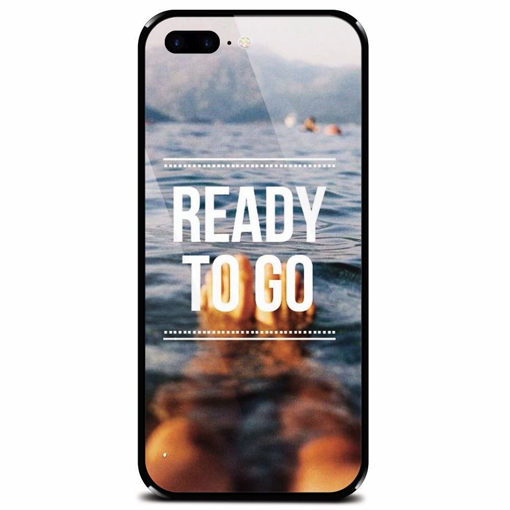 Husa din sticla securizata pentru Apple iPhone 7 Plus, Ready To Go Swimming