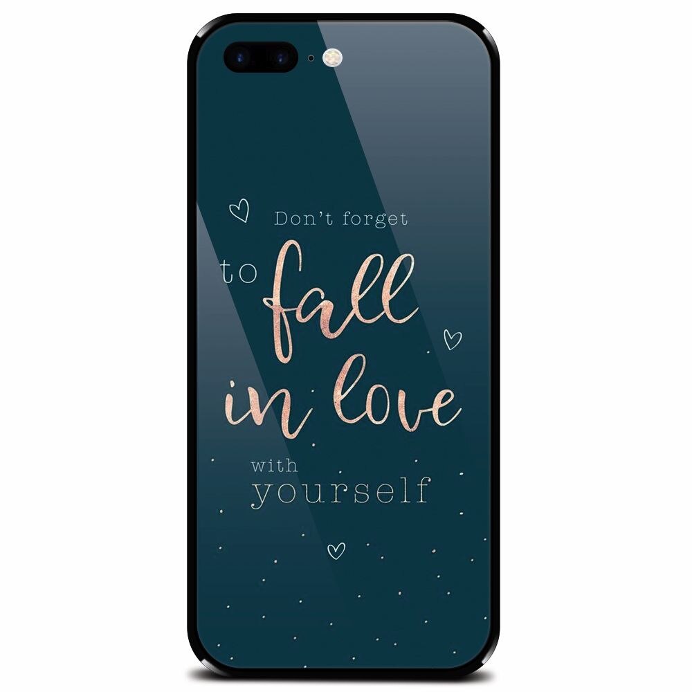 Husa din sticla securizata pentru Apple iPhone 7 Plus, Fall In Love