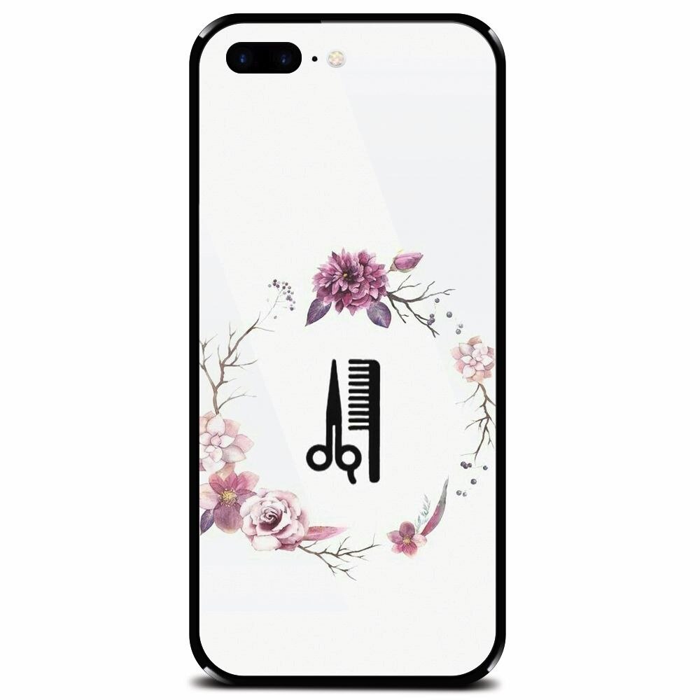 Husa din sticla securizata pentru Apple iPhone 7 Plus, Icon Barber