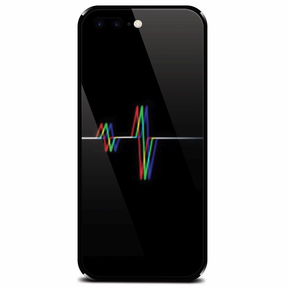 Husa din sticla securizata pentru Apple iPhone 8 Plus, Electro Beat
