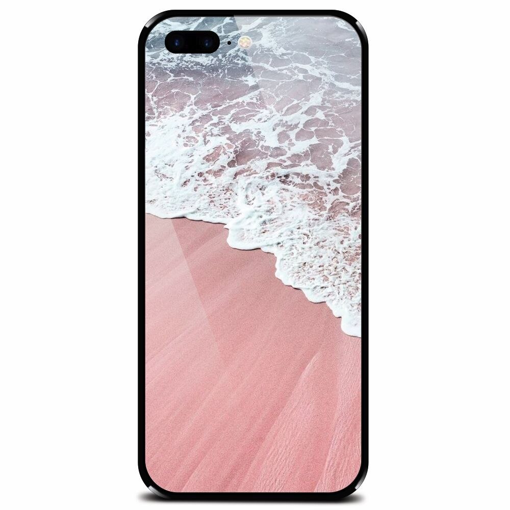 Husa din sticla securizata pentru Apple iPhone 7 Plus, Sea Waves