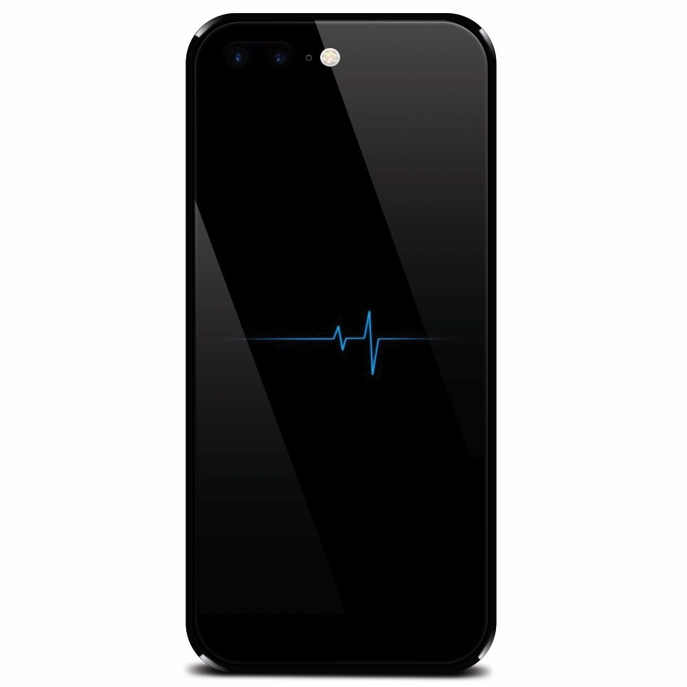 Husa din sticla securizata pentru Apple iPhone 7 Plus, Heartbeat