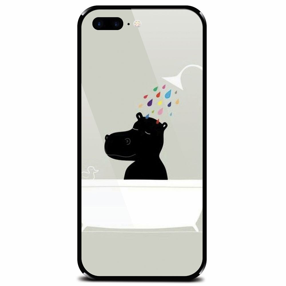Husa din sticla securizata pentru Apple iPhone 7 Plus, Hippo Bath
