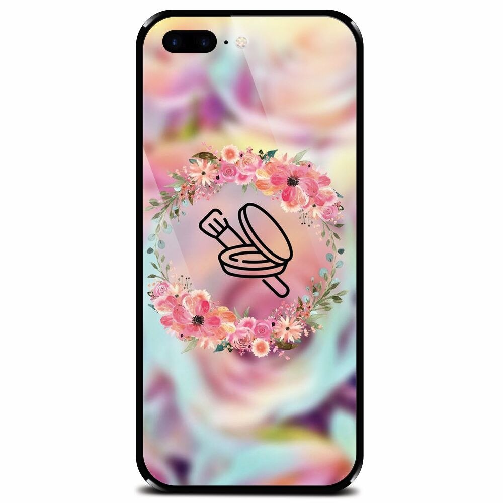 Husa din sticla securizata pentru Apple iPhone 8 Plus, Make Up Expert