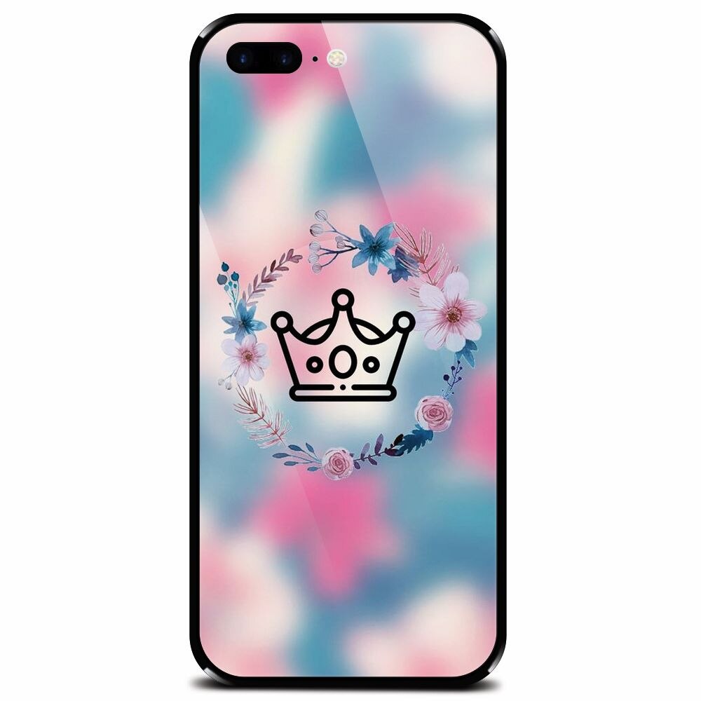 Husa din sticla securizata pentru Apple iPhone 7 Plus, Qeen