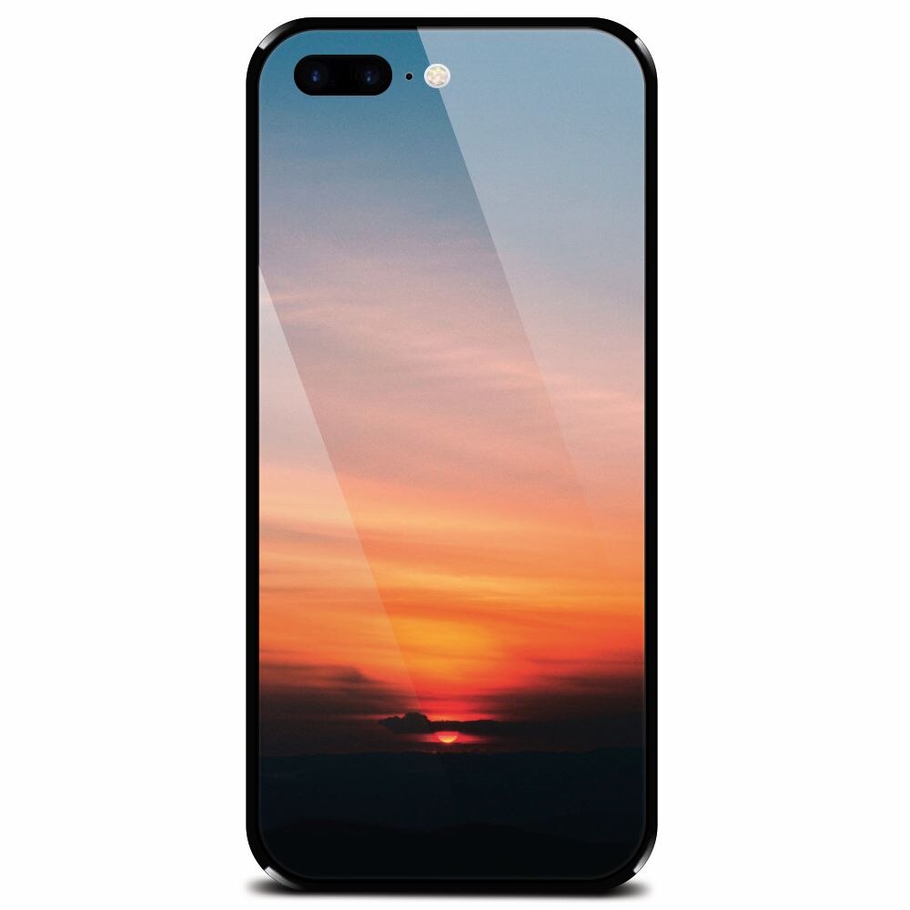 Husa din sticla securizata pentru Apple iPhone 7 Plus, Calm Clouds