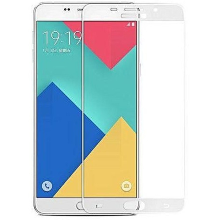 Стъклен протектор Omni Full Cover за Samsung Galaxy A7 (2016), Бял