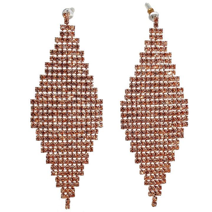 Cercei rose sub forma de romb, Sic Moda