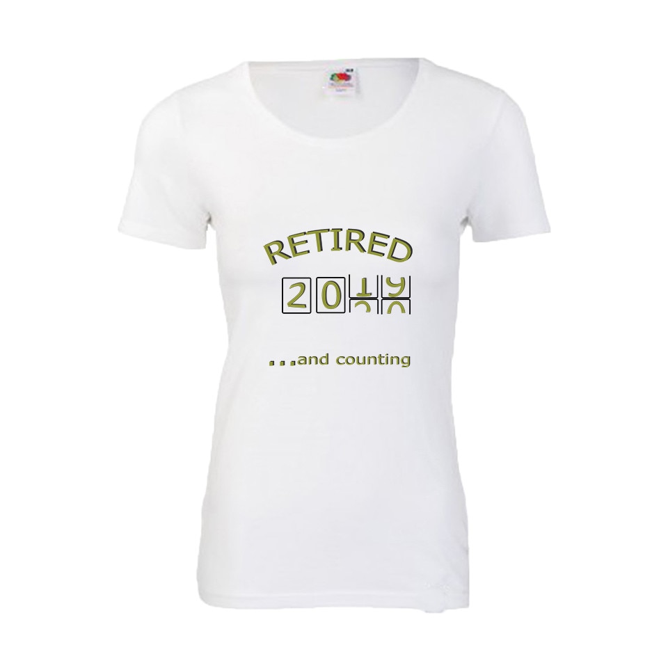 Tricou dama personalizat Fruit of the loom print amuzant retired M
