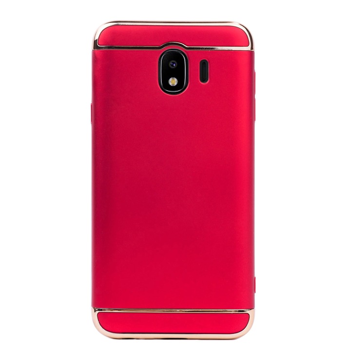 Luxus 3 részes tok/tok Samsung Galaxy J4 (2018), Kemény, Magas védelem, Piros