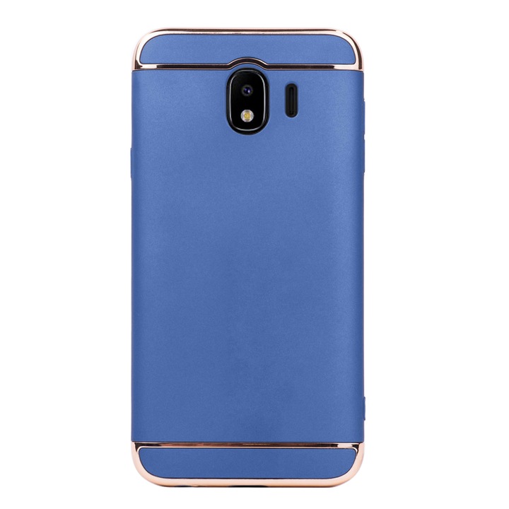 Luxus 3 részes tok/tok Samsung Galaxy J4 (2018), Kemény, Magas védelem, Kék