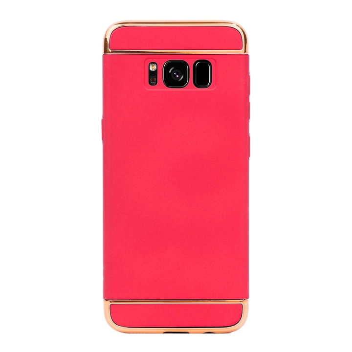 Luxus 3 részes tok/tok Samsung Galaxy S8-hoz, Kemény, Magas védelem, Piros