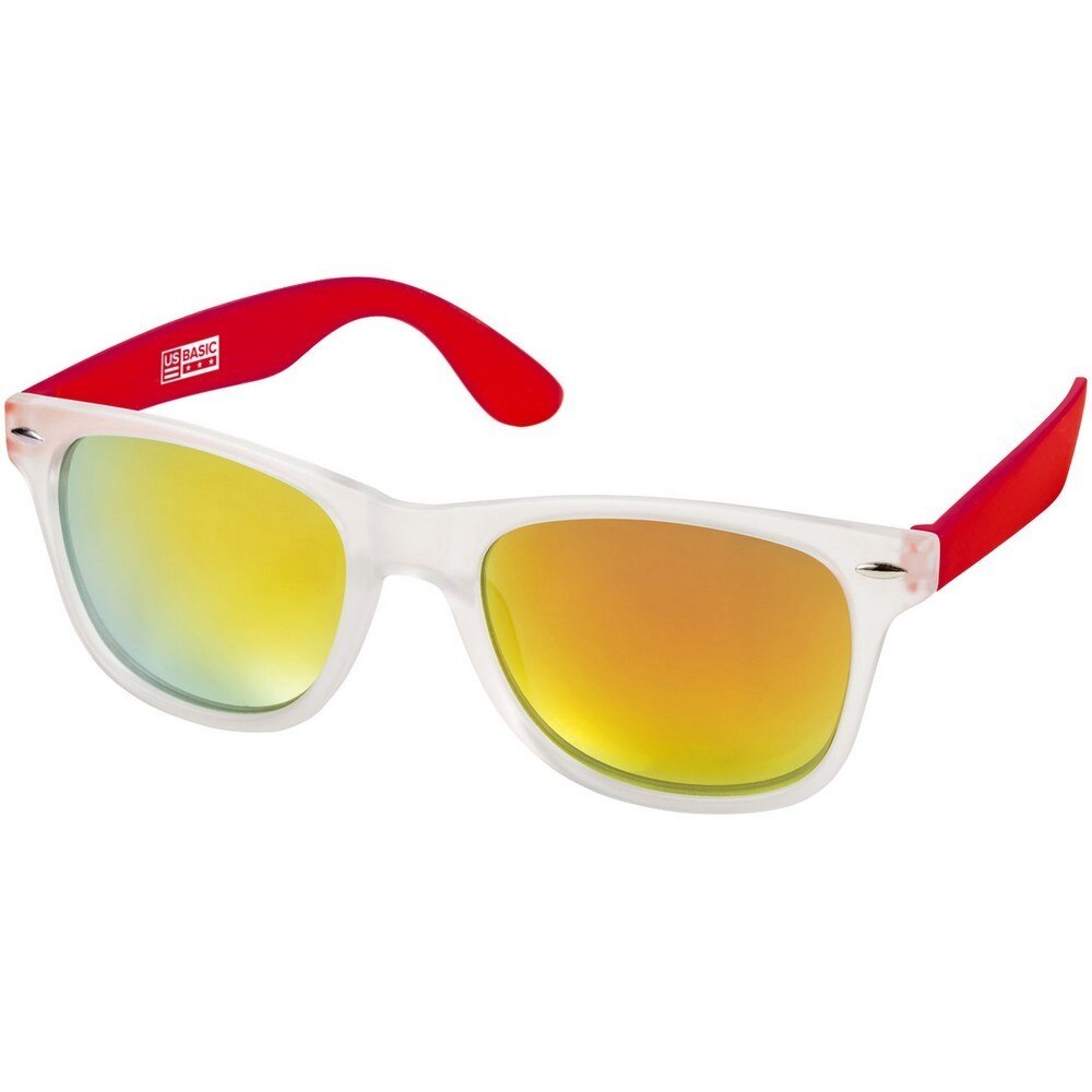 Ochelari de soare, US Basic by AleXer, OSSG011, policarbonat, acril, rosu, transparent, breloc inclus din piele ecologica