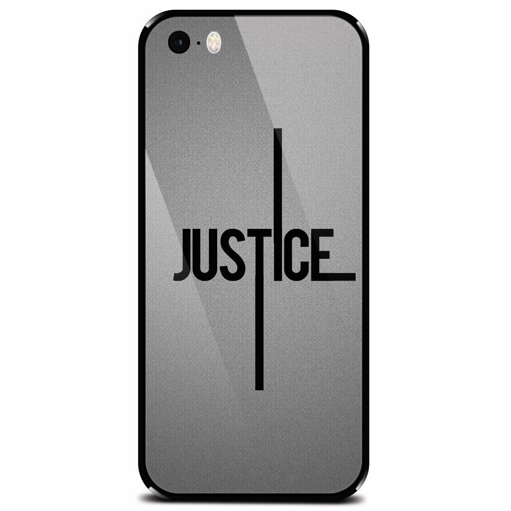 Husa din sticla securizata pentru Apple iPhone 5, Amir Justice Minimalistic Nubheebuccus Text