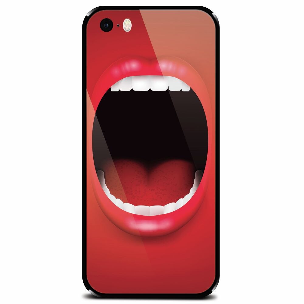 Husa din sticla securizata pentru Apple iPhone 5, Big Mouth