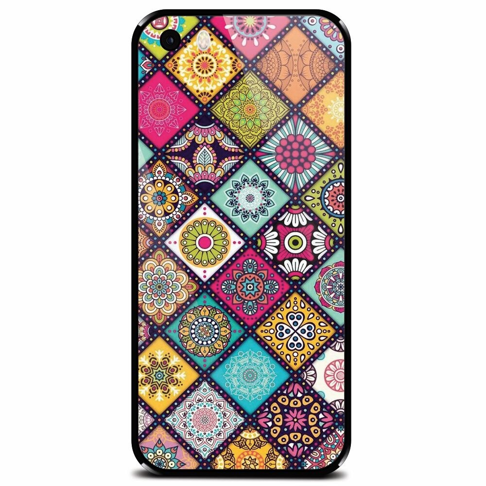 Husa din sticla securizata pentru Apple iPhone 5, Mandala Pattern