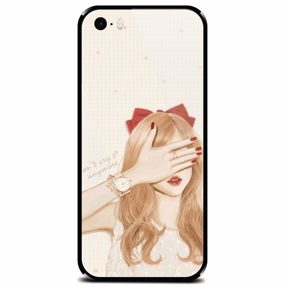 Husa din sticla securizata pentru Apple iPhone 5, Dont Cry Anymore